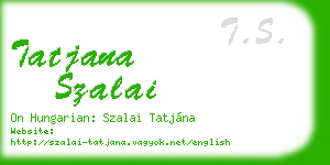 tatjana szalai business card